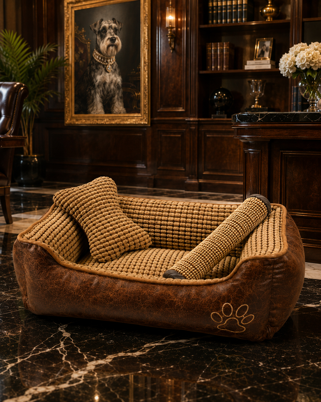 The Reserve Vegan Suede Pet Bed Set